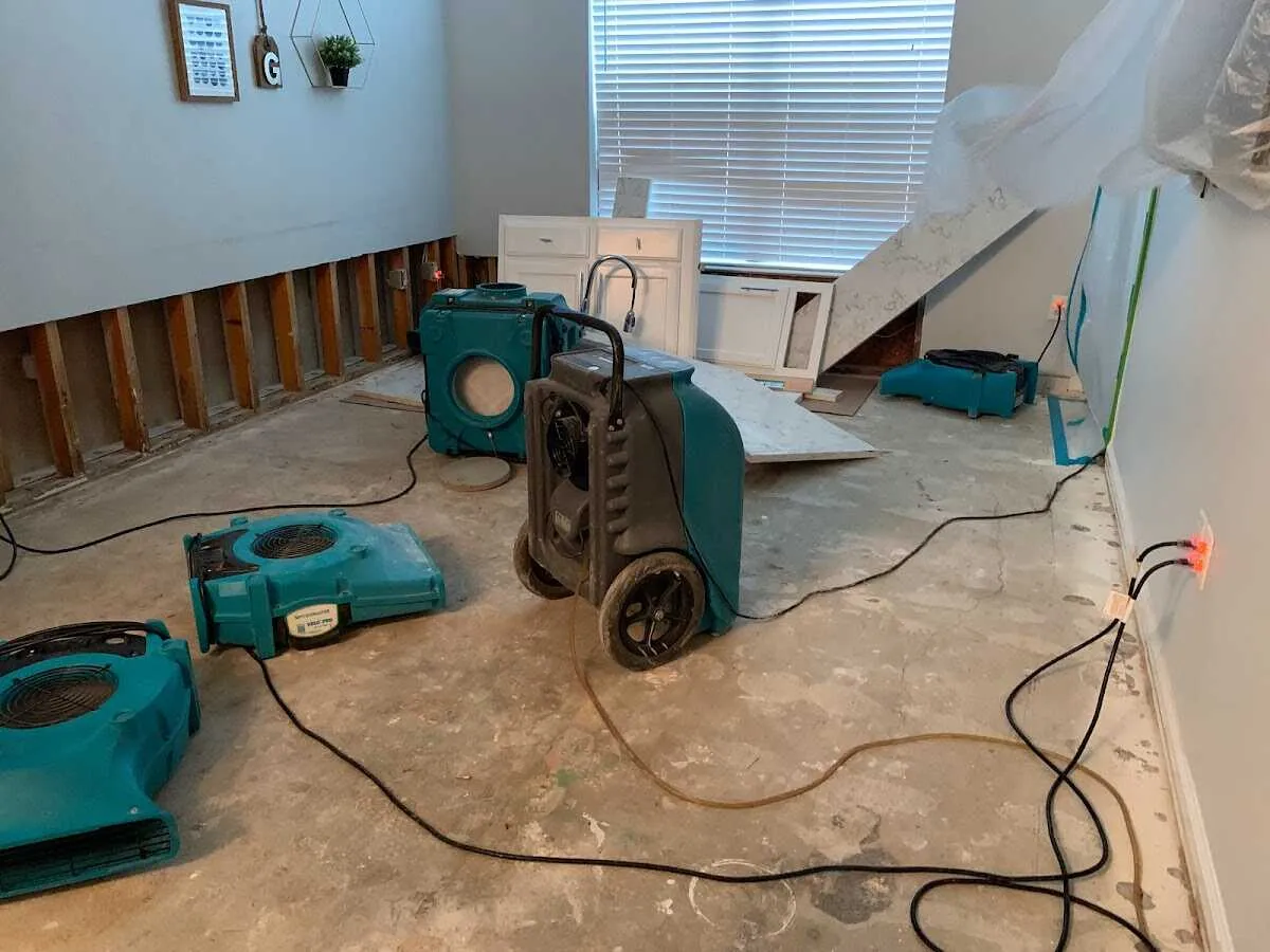 Dehumidifier in flood-cut room for Water Extraction & Removal in North Palm Beach
